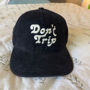 Free and Easy Don’t Trip Corduroy Black SnapBack Hat One Size